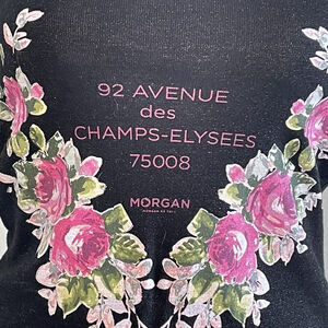 Morgan De Toi Womens Tank Top Champs Elysee Floral Paris 90s Y2K Sz. S